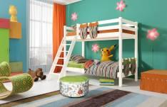 Кровать детская двухъярусная Соня с наклонной лестницей (вариант 10) (Мебельград)