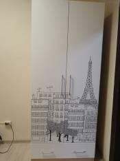 Шкаф 2-х дверный с рисунком Париж (Квадро-М)